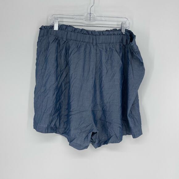 Torrid High-Waisted Blue Chambray Shorts Size 2X - Picture 4 of 5